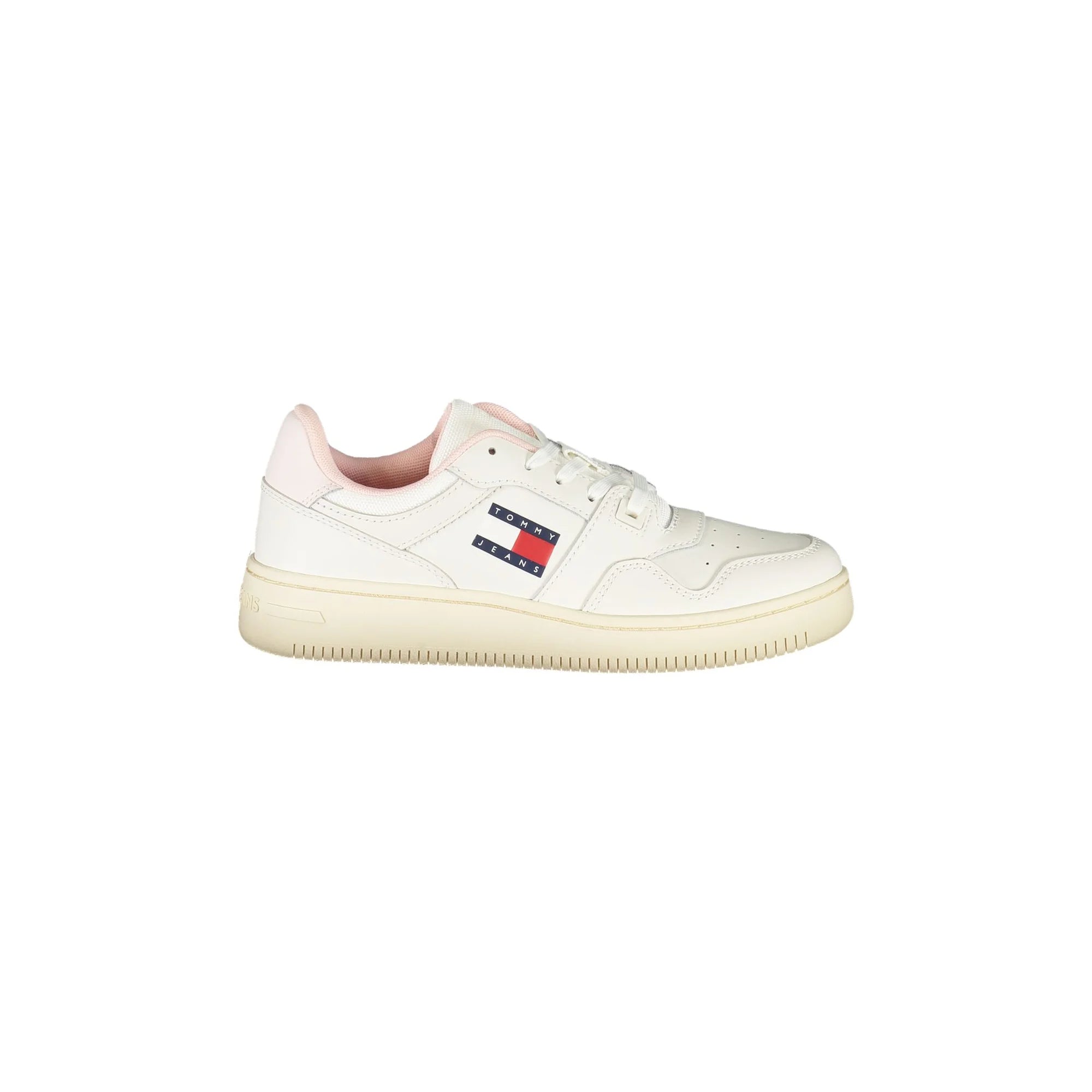 TOMMY HILFIGER Scarpe Sneakers Donna Bianche con Dettagli Rosa Bianco - foto prodotto